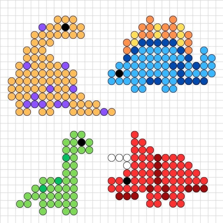 Bugelperlen Vorlagen Dino Kostenlos